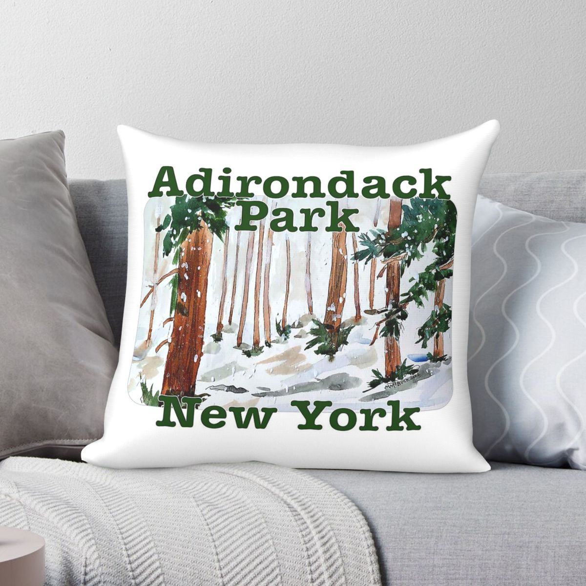 Home Decor New York - Adirondack Park New York Pillowcase Polyester