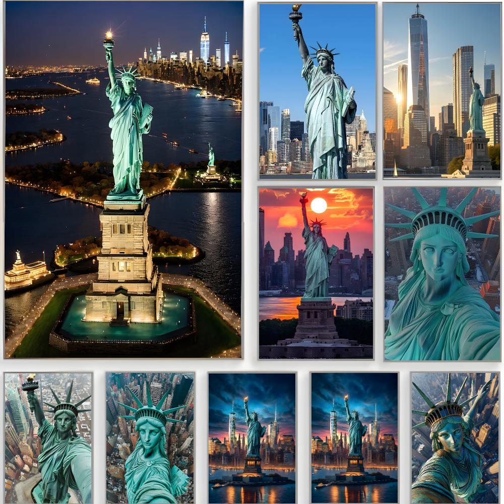 Home Decor New York - scenic landmark n-new york statue of