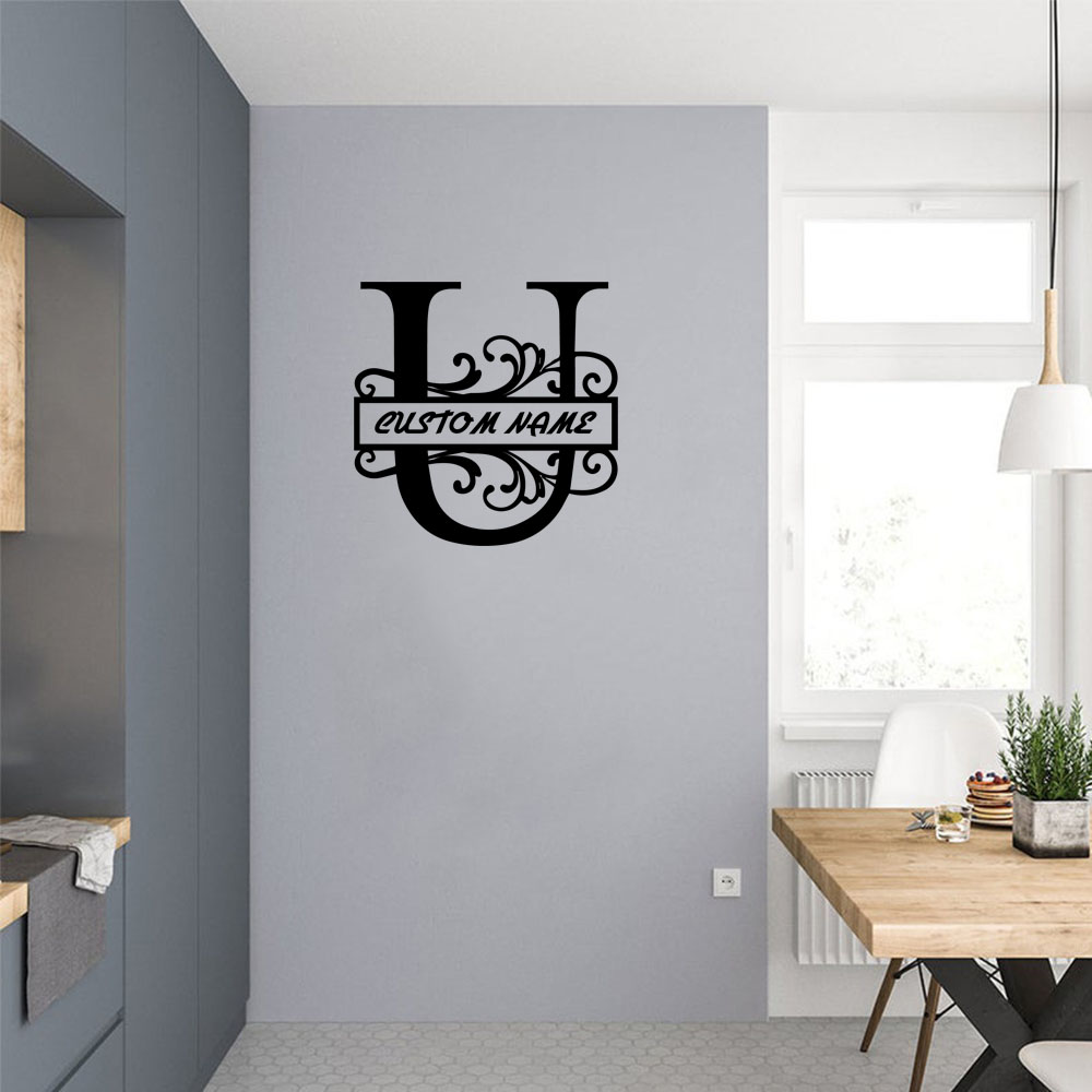 Home Decor Wallpaper - 1PC Cool Letter U Customizable Text