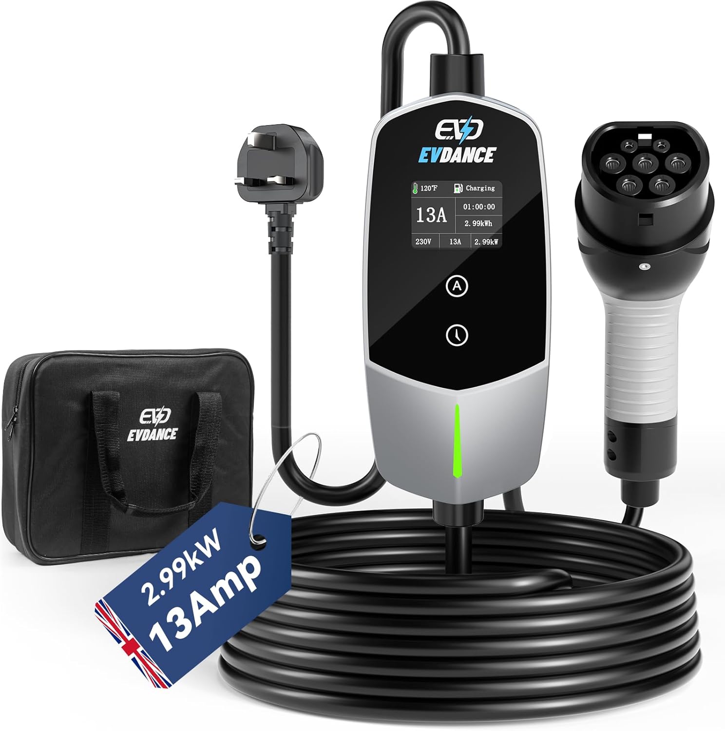 Home Decor Uk - EVDANCE Portable EV Charger Type 2