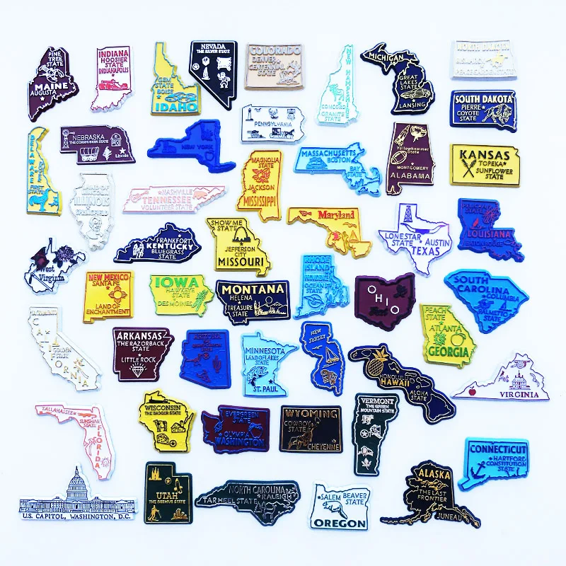 Home Decor New York - U.S. States Refrigerator Magnet USA Puzzle