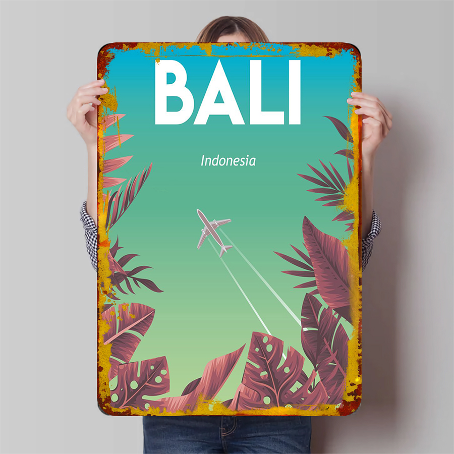 Home Decor Bali - Bali Indonesia Scenery Metal Wall Art