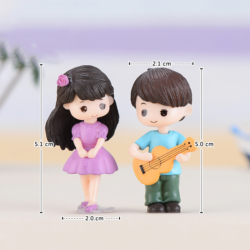 Guitar Couple Lover Miniature  - Home Decor Korea review and price