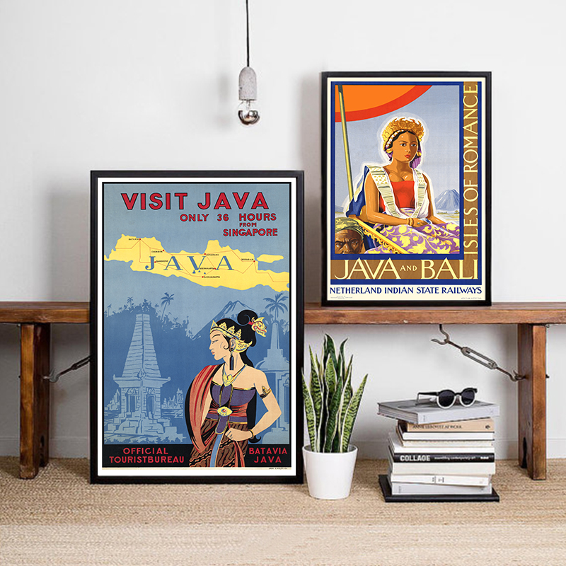 Bali Java Vintage Travel Poste - Home Decor Bali review and price