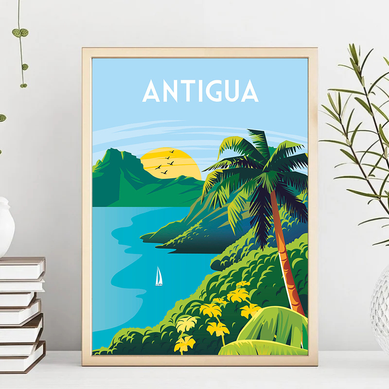 Travel Illustrated Canvas Pain - Home Decor Bali review and price