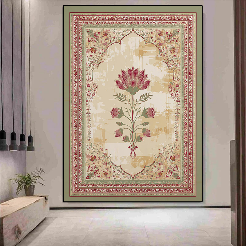 Mughal Floral Arch Canvas Prin - Home Decor Jaipur review and price