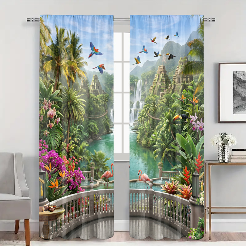 Vibrant Tropical Jungle Waterf - Home Decor Bali review and price