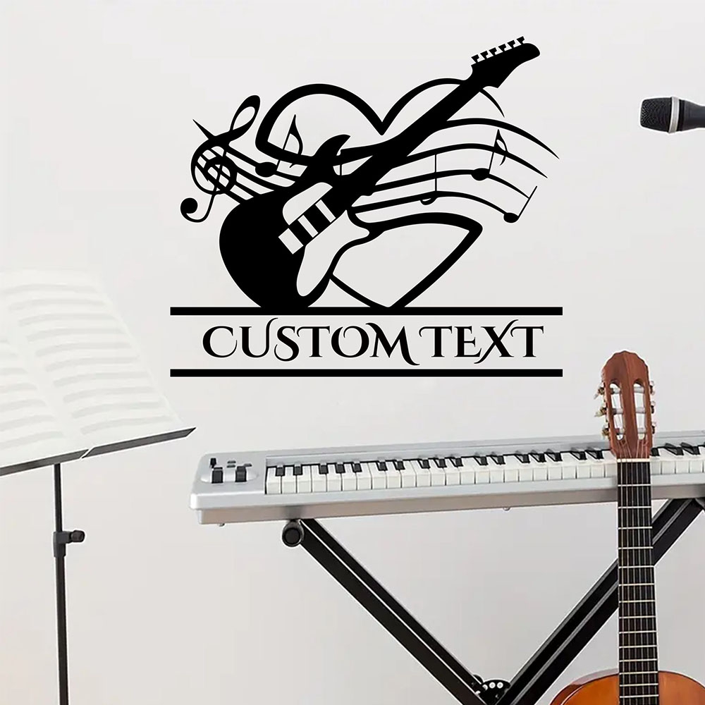 1PC Diy Guitar Custom Text Hom - Home Decor Wallpaper review and price