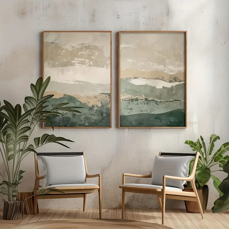 2pcs/set Wabi Sabi Abstract Ge - Home Decor Korea review and price