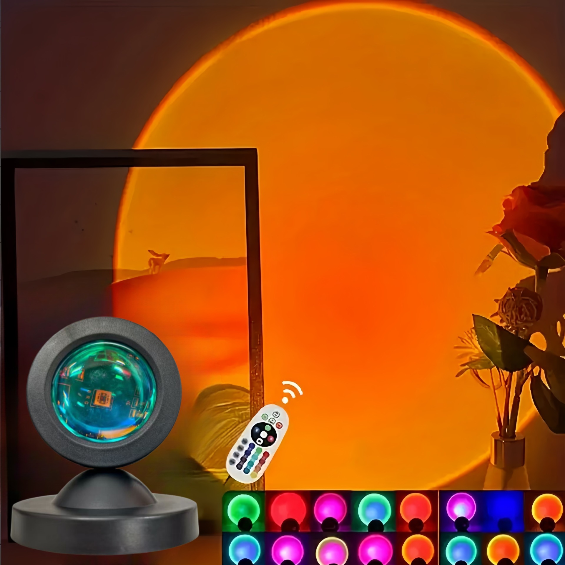 1pc Vibrant Sunset Projection  - Home Decor Ikea review and price