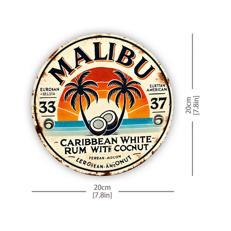 Vintage Malibu Rum Coconut Alu - Home Decor Trends review and price
