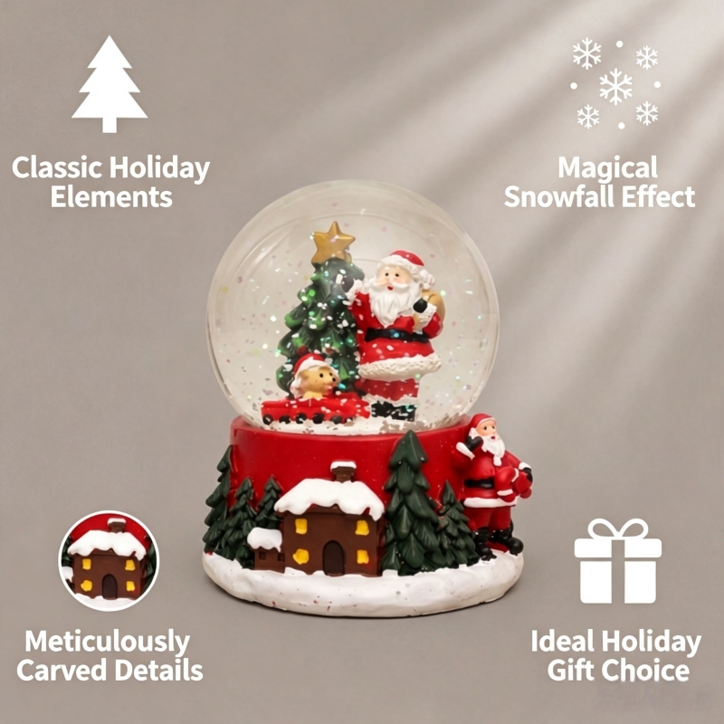 Non-Luminous Santa Claus Snow  - Home Decor Xmas Gifts review and price