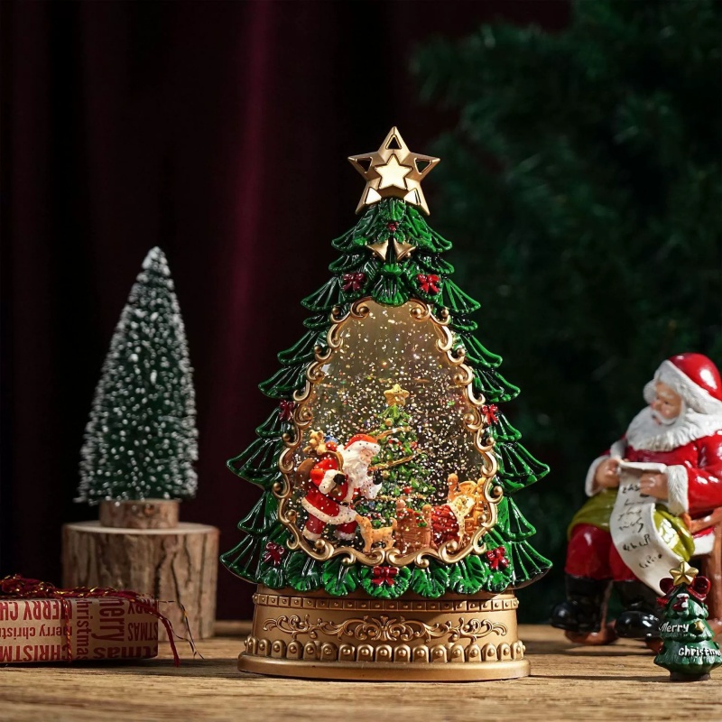 Snow Globe Music Box Christmas - Home Decor Xmas Gifts review and price
