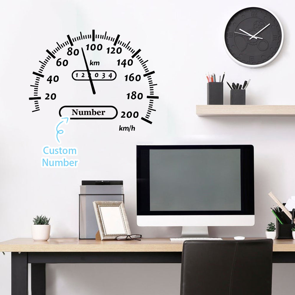 1PC Creative Fuel Gauge Person - Home Decor Wallpaper review and price