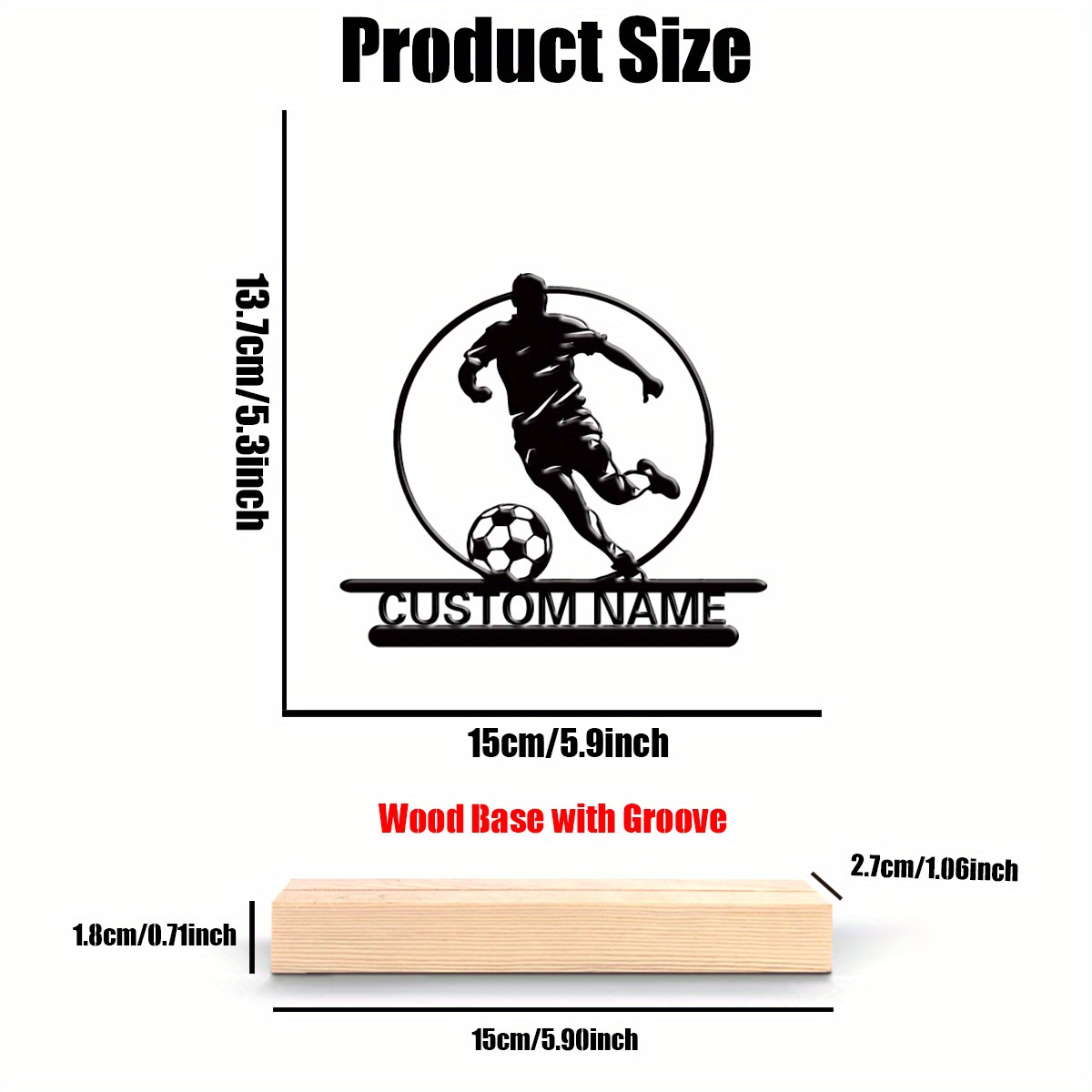 Custom Soccer Player Metal Sta - Home Decor Nz review and price