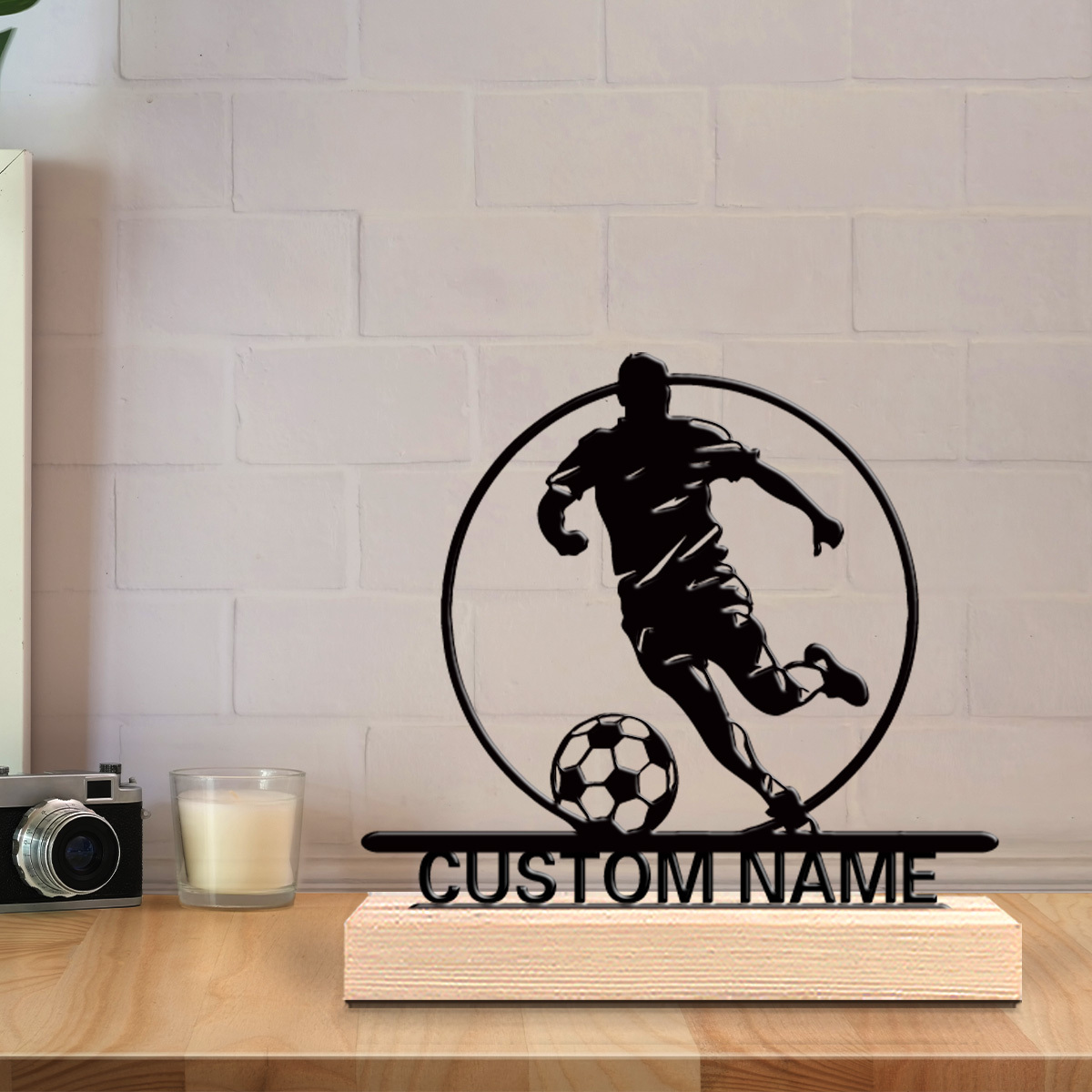 Custom Soccer Player Metal Sta - Home Decor Nz review and price