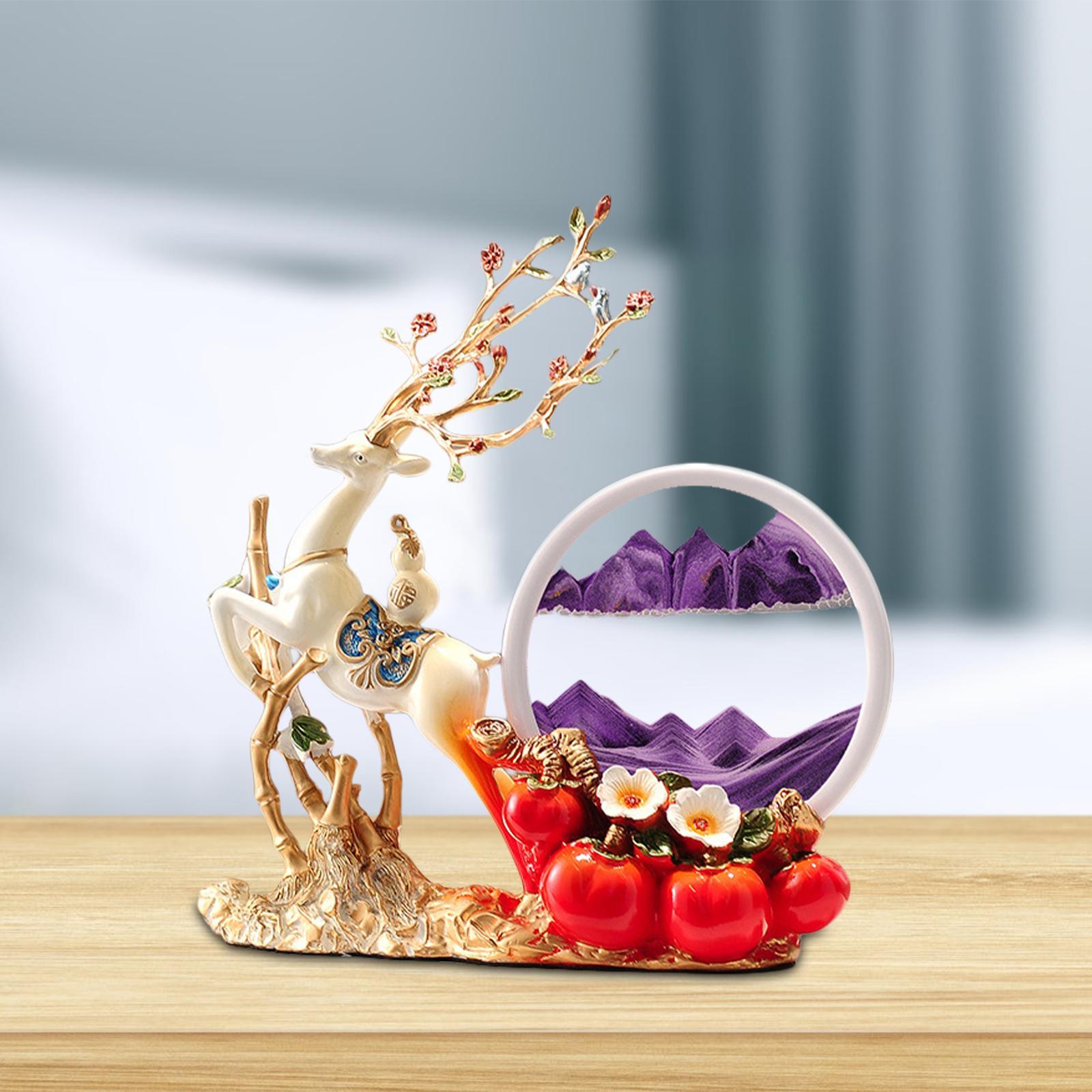 Decor Deer Figurine Resin Orna - Sand Art Picture review and price