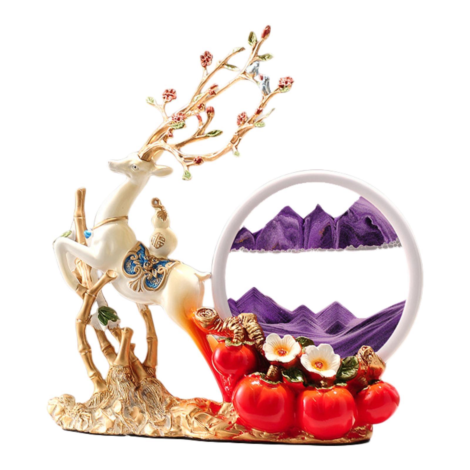 Decor Deer Figurine Resin Orna - Sand Art Picture review and price