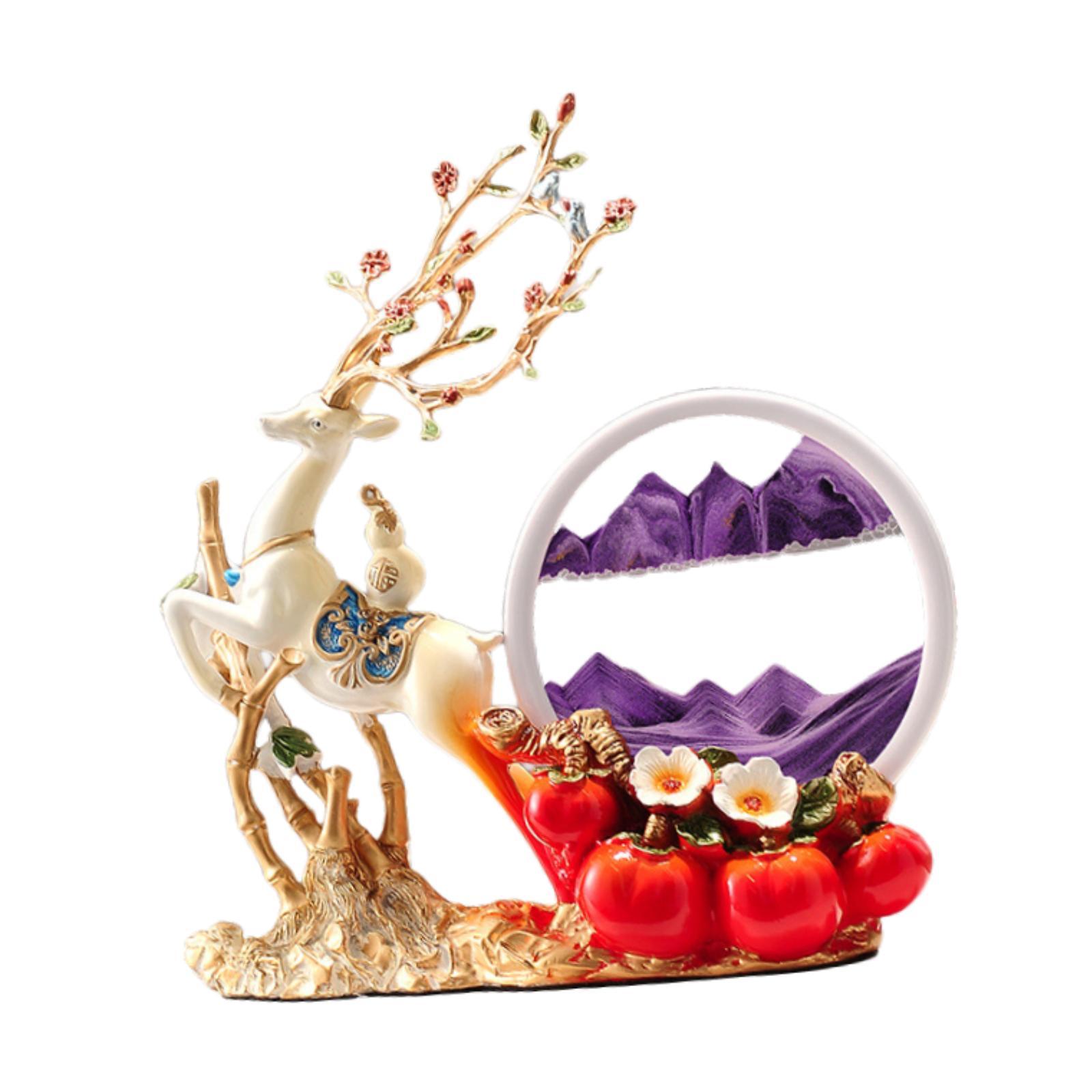 Decor Deer Figurine Resin Orna - Sand Art Picture review and price