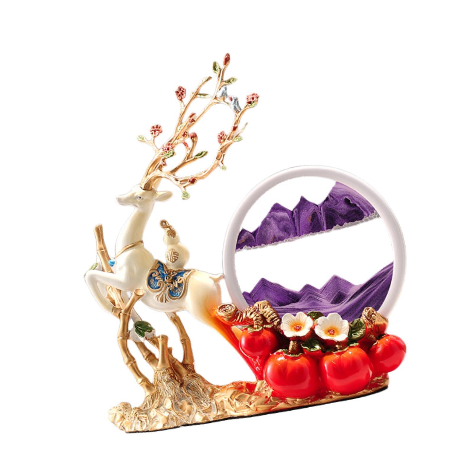 Decor Deer Figurine Resin Orna - Sand Art Picture review and price
