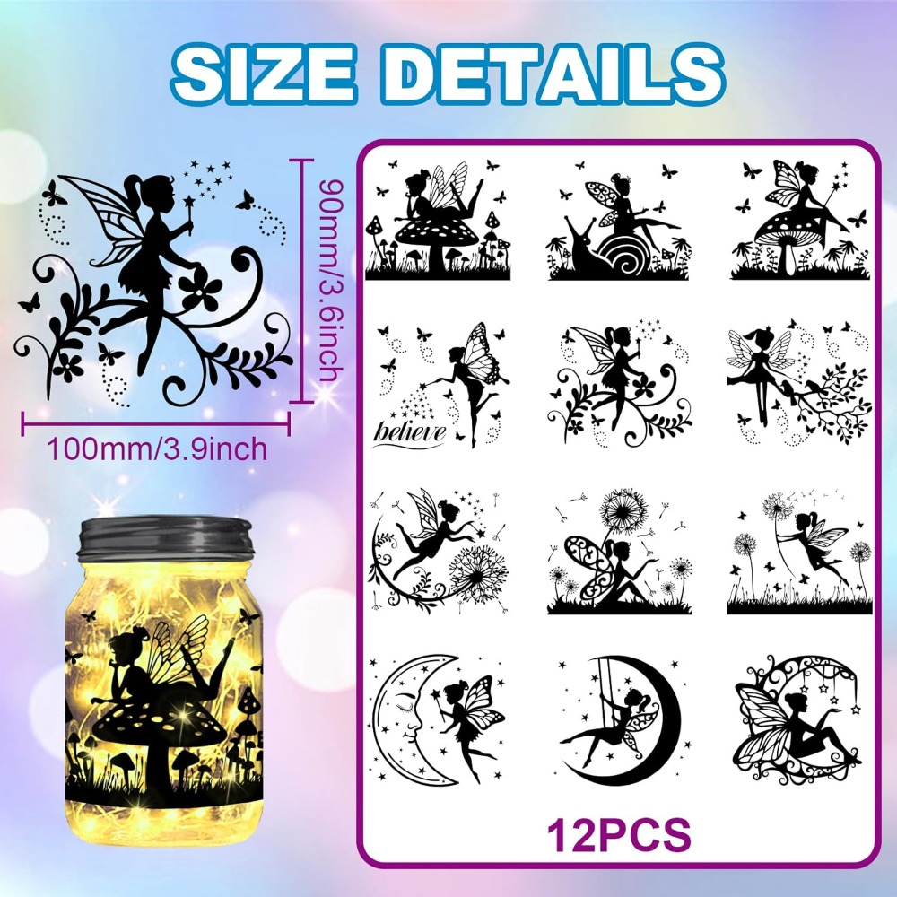 Elf Silhouette Jar Cutouts Pap - Home Decor Wallpaper review and price