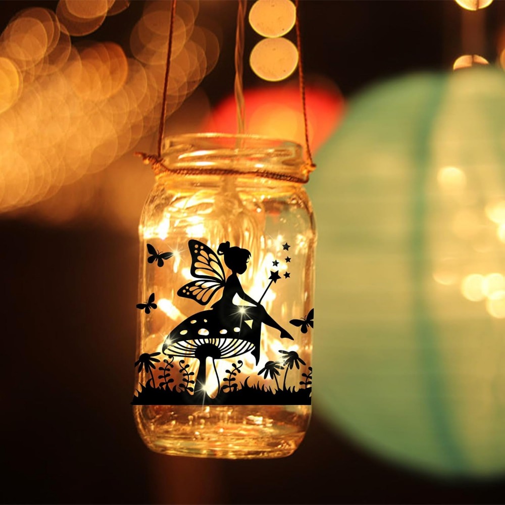 Elf Silhouette Jar Cutouts Pap - Home Decor Wallpaper review and price