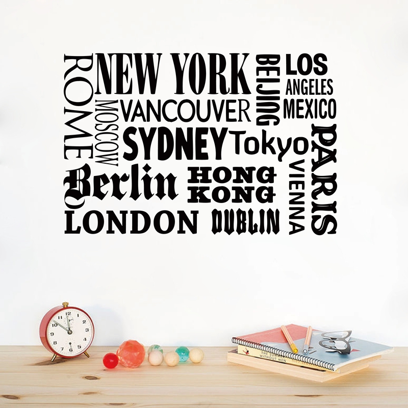 New York London Paris Quote wa - Home Decor New York review and price