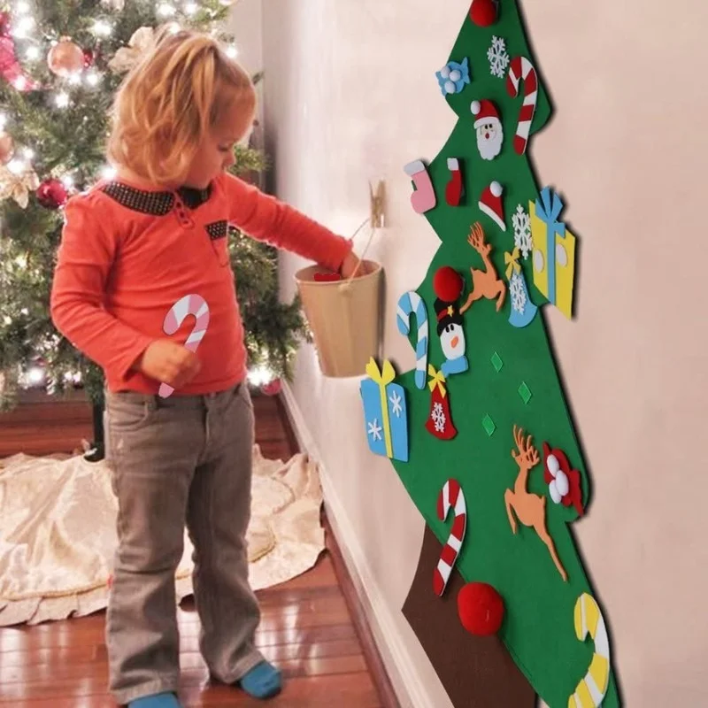 Kids DIY Felt Christmas Tree C - Home Decor Xmas Gifts review and price