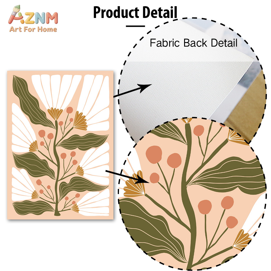 AZNM Boho Floral Canvas Wall A - Home Decor Vase With Flowers review and price