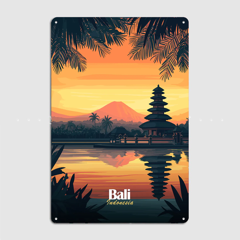 Bali Temple Sunset Travel Scen - Home Decor Bali review and price