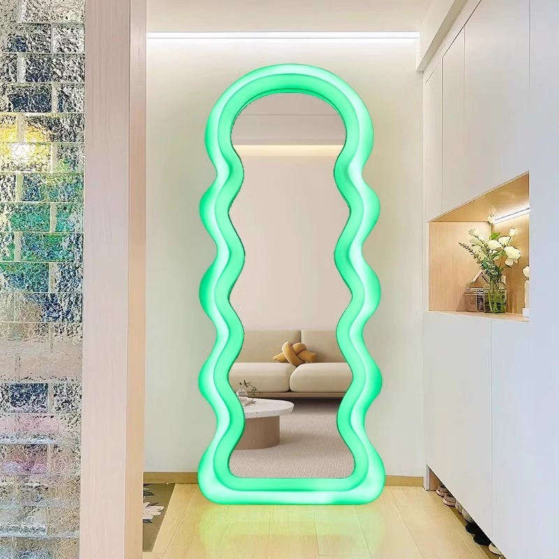 Korean Style Light Mirror Wavy - Home Decor Minimalist Style review and price