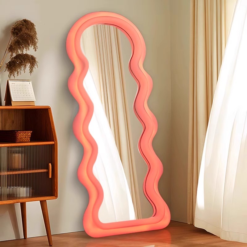 Korean Style Light Mirror Wavy - Home Decor Minimalist Style review and price