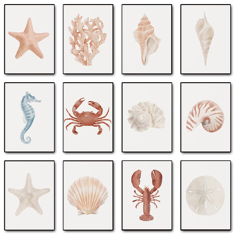 Beach Coastal Conch Shell Crab - Sand Art Picture review and price